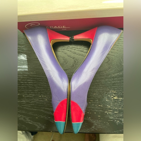 Vintage Charade colorblock pump heels | 7.5 - Picture 4 of 6